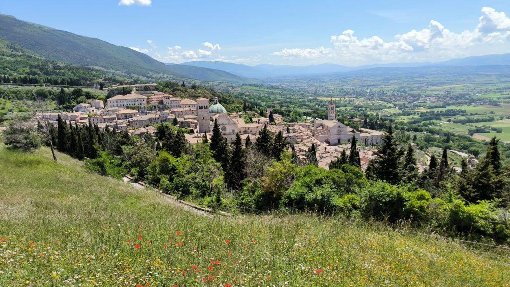Assisi von der Burg aus gesehen